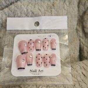 Pink Polka Dot Nail Art Set